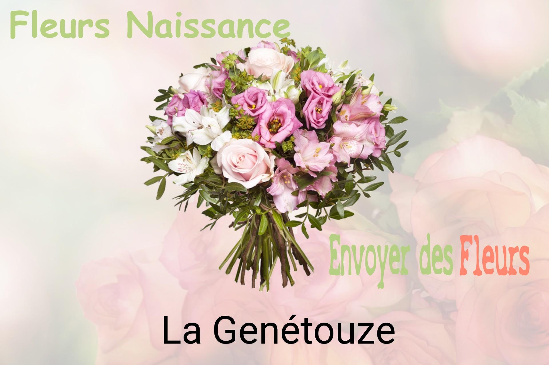 Bouquet de fleurs de naissance livré à La Genétouze