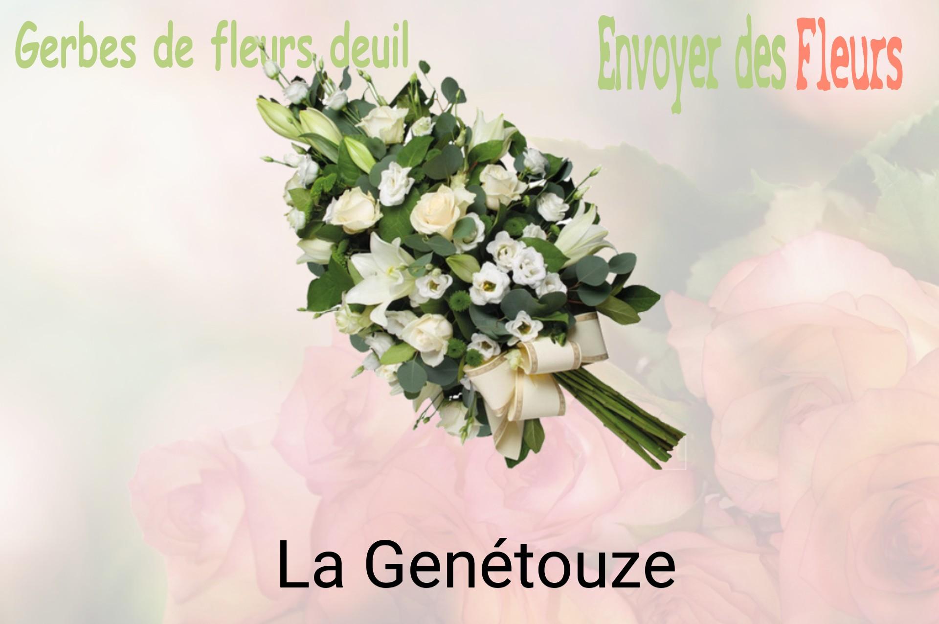 Gerbe de fleurs de deuil livrée à La Genétouze